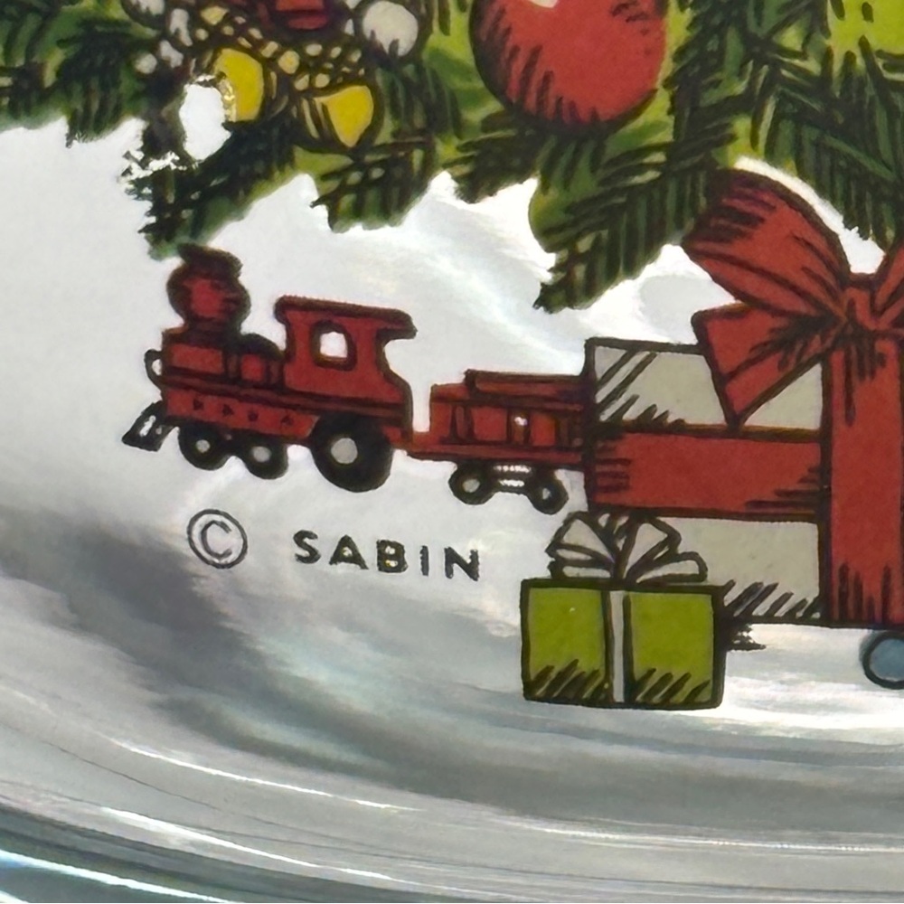 1985 CARLTON Christmas Tree Clear Glass Footed Candy Apothecary Jar - Picture 10 of 11